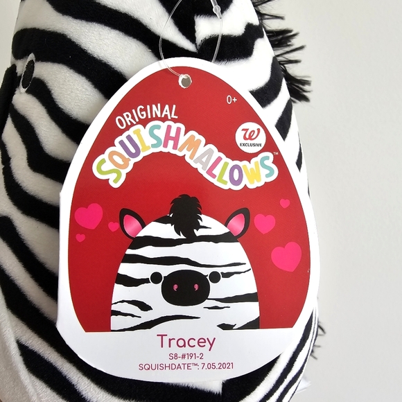 Squishmallows Tracey The Zebra Official Kellytoy Plush 8" Squishy Soft Plush Toy - Picture 6 of 10